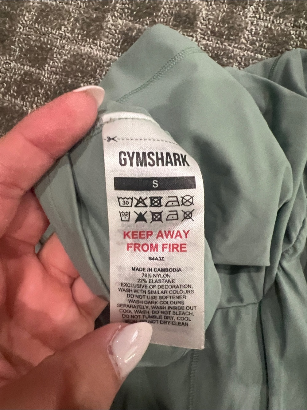 Gymshark Sage Green High-Waist Leggings - Picture 2 of 3